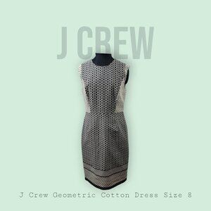 🖤 J. Crew Geometric Print Sleeveless Dress | Size 8